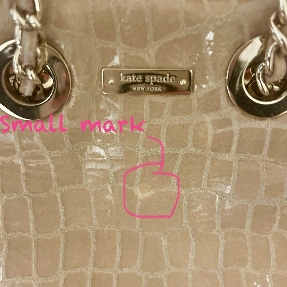 NWT Vintage Kate Spade Devote Lissy Bag with Leather Chain Strap in Sable Cream - Picture 7 of 11